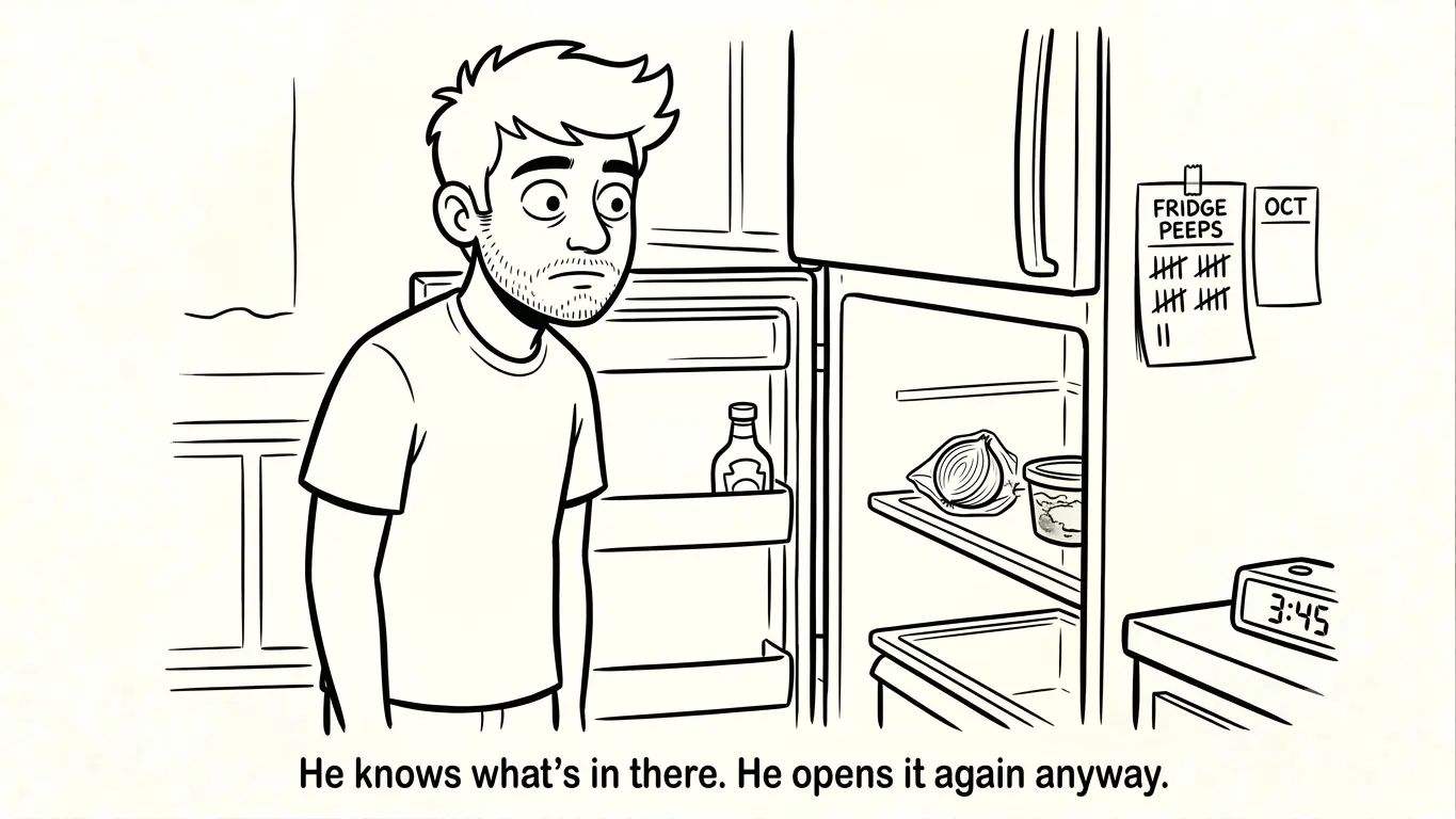 The thing he mentioned once. You remembered. He notices.